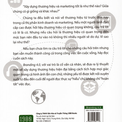 Branding 4.0 - Từ Tinh Hoa Nhân Loại Đến Thành Công Của Bạn (Tặng Notebook tự thiết kế)