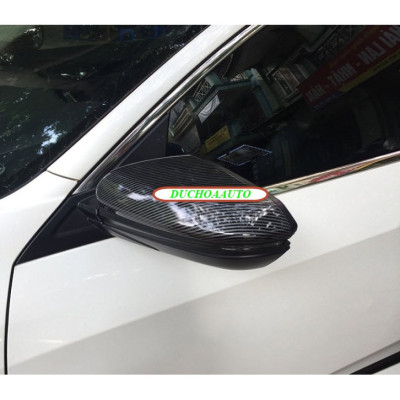Ốp gương chiếu hậu carbon xe Honda Civic 2016 - 2021 vân Cacbon cao cấp- Bộ 2 chiếc