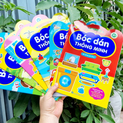 sách - bóc dán thông minh song ngữ việt anh dành cho trẻ từ 2-6 tuổi (bộ 6 cuốn)