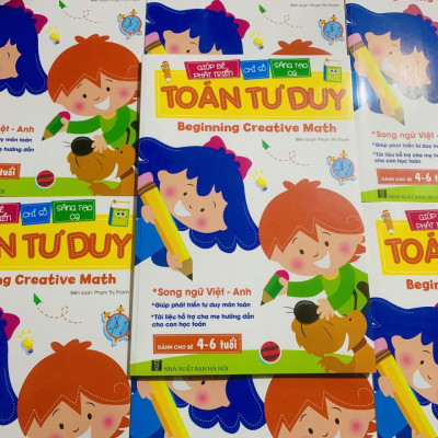 Sách- Toán Tư Duy 104 trang giúp phát triển Tư Duy môn Toán dành cho bé 4-6 tuổi (Song ngữ Việt Anh)