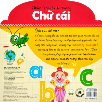 Sách- Chuẩn Bị Cho Bé Tới Trường - Chữ Cái (Tặng kèm bút viết/ xóa) (Tái Bản 2023)- 2HBooks