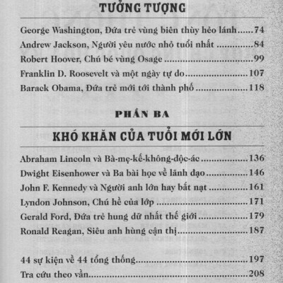 Thời Thơ Ấu Của Các Tổng Thống Mỹ - Chuyện Thật Chưa Kể (Tái Bản 2019)