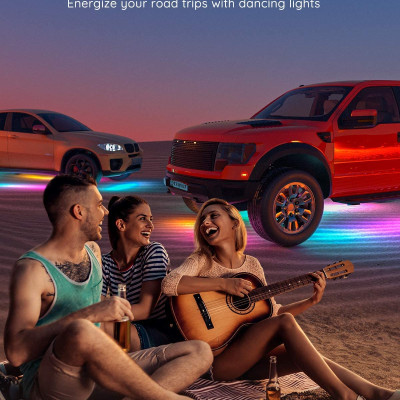 Đèn LED gầm ô tô Govee RGBIC Exterior Car Underglow Light H6184 | Kháng nước, cảm biến nhạc RGB 16 triệu màu
