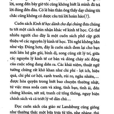 Kinh Tế Học Dành Cho Đại Chúng (Tái Bản 2018)