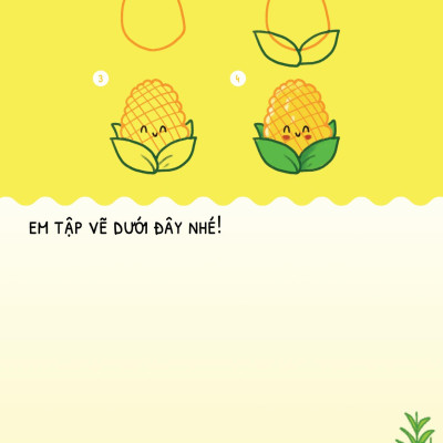 Dino Tập Vẽ - 4 Bước Vẽ Đơn Giản - Đồ Ăn