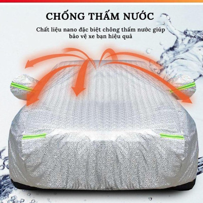 Bạt Phủ Ô Tô VINFAST FADIL, LUX A 2.0, LUX SA 2.0, Chất Liệu Bạt Tráng Nhôm 3 lớp,  có phản quang