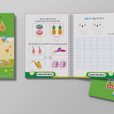 Sách- Combo 3 cuốn Sách Tô bay Luyện viết Bút mực Thần kỳ Tự động biến mất (Nét cơ bản, Chữ cái, Chữ số)