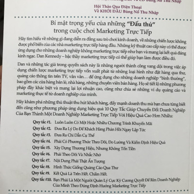 Cẩm nang bách thắng, Marketing trực tiếp đỉnh cao không giới hạn quyết liệt ,không khoan nhượng ,,,