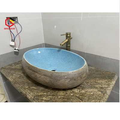Vòi rửa mặt, Vòi Lavabo nóng lạnh tân cổ điển nhập khẩu cao cấp chính hãng Groves kiểu cây trúc rất Việt Nam 8604