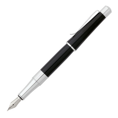 Bút Ký Doanh Nhân Viết Máy Cao Cấp Cross Beverly Sơn Mài màu đen Mạ Chrome Bóng