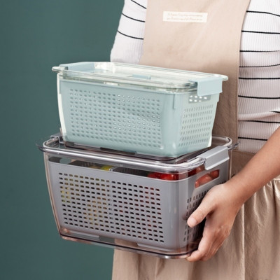 BỘ HỘP KÈM RỔ ĐỂ TỦ LẠNH BẢO  QUẢN THỰC PHẨM 2 IN 1 GIẢI PHÁP BẢO QUẢN THÔNG MINH TIỆN LỢI CAO CẤP