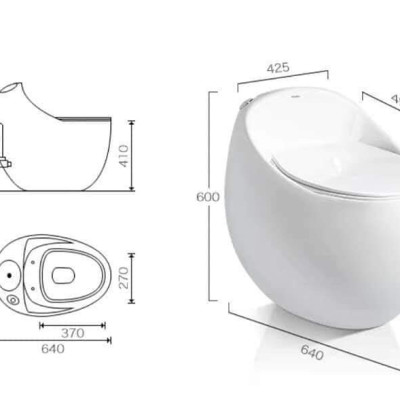 BỒN CẦU QUẢ TRỨNG cao cấp nhập khẩu chính hãng GROVES R22 WHITE