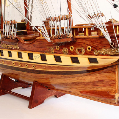 Mô hình thuyền buôn France II chì 74cm Thuận Buồm Xuôi Gió
