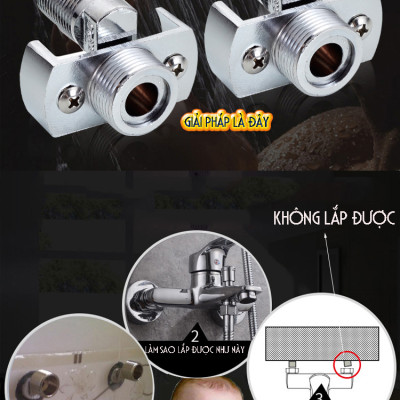 Bộ chân sen vòi nóng lạnh điều chỉnh góc lệch, hướng xoay – Phụ kiện thay thế - MH2011