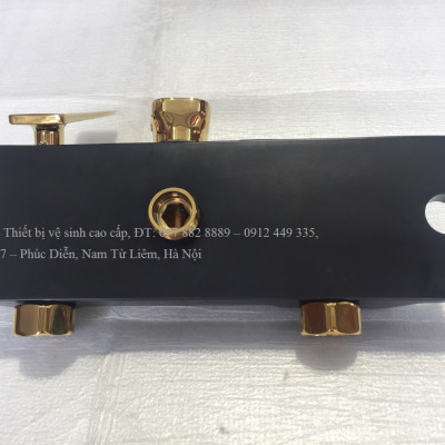 Sen cây tắm  bảng hiển thị nhiệt độ màu đen ánh vàng GS  7749, đẹp sang trọng quý phái, ko dùng điện mà vẫn hiện nhiệt độ