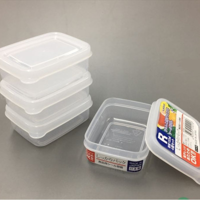 Combo 2 sản phẩm set 04 hộp chia thức 100ml và 70ml, không sản sinh ra các hoạt chất gây hại trong quá trình sử dụng - nội địa Nhật Bản 