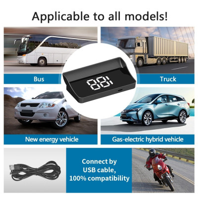 HUD Hiển Thị Tốc Độ Trên Kính Lái Ô Tô G30 - GPS Cắm Cổng USB | Màn Hình Rõ Nét, Tương Thích Mọi Dòng Xe