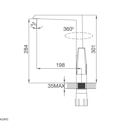 Vòi rửa chén Malloca K291C - Hàng Chính Hãng
