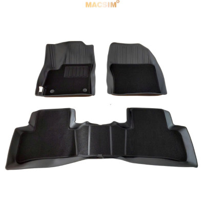 Thảm lót sàn (sd4) ô tô 2 lớp cao cấp dành cho xe Toyota Cross 2020 - tới nay nhãn hiệu Macsim chất liệu TPE màu đen