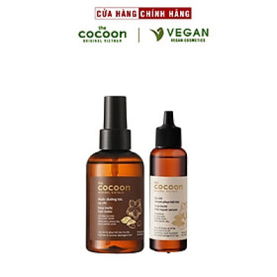 Combo Nước dưỡng tóc Sa-chi Cocoon 140ml + Serum Sa-chi phục hồi tóc Cocoon 70ml