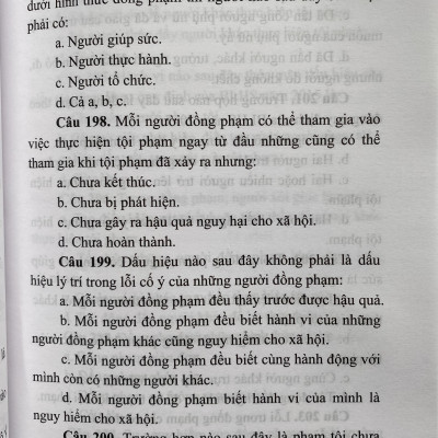 Trắc Nghiệm Luật Hình Sự Việt Nam - Phần Chung