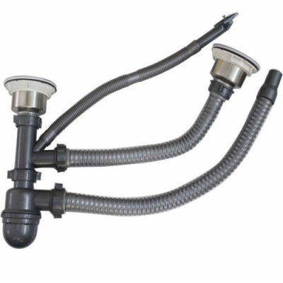 Chậu rửa chén bát inox sus304 Valenza 10048 có hộc cài dao thớt, bộ xiphong ống xả chống hôi, kèm rá rau củ inox đa năng