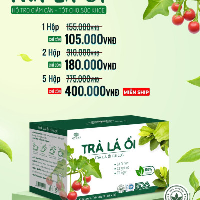 Giá Sỉ 10 Hộp Trà Lá Ổi Mychi Giam Cân Tan Mỡ Ngừa mỡ máu tiểu đường