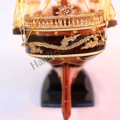 Mô hình tàu thuyền gỗ trang trí France II cao cấp (Thân: 40cm)
