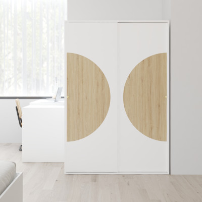[Happy Home Furniture] BANA, Tủ quần áo 2 cánh lùa, 120cm x 59cm x 176cm ( DxRxC), TCL_029