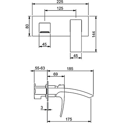VÒI LAVABO CAO CẤP ÂM TƯỜNG GAPPO G1007-2