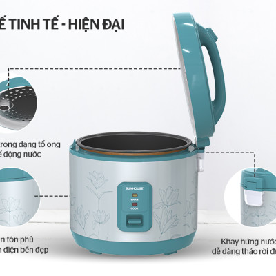 Nồi Cơm Điện 1.8L Sunhouse SHD8605 - Hàng Chính Hãng
