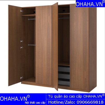 TỦ QUẦN ÁO GỖ CÔNG NGHIỆP CAO CẤP 4 CÁNH OHAHA - TQA003