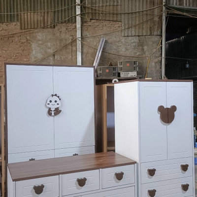 Tủ trẻ em, tủ đựng đồ cho bé gỗ MDF phủ melamine thương hiệu HUCHU
