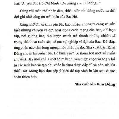 Bác Hồ Kính Yêu (Tái Bản 2023)