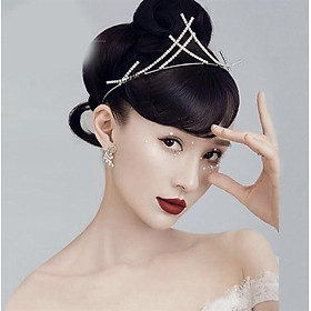 Băng đô cài tóc cô dâu tia xi mạ T9 2020