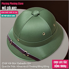 MŨ CỐI XỊN VẢI BỌC GABADIN QUAI DA THẬT LÒNG CỐT PHÍP GIÀN GI XANH CHỊU MƯA CHỊU NẮNG CHỊU VA ĐẬP