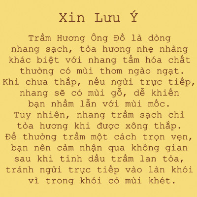 Nhang Trầm Hương Không Tăm, Loại Ngắn Dịu Nhẹ, Nhang Sạch Thuần Thiên Nhiên