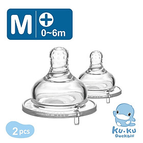 TY THAY SILICONE SIÊU MỀM CHO BÌNH SỮA CỔ RỘNG KUKU - NHIỀU SIZE (VỈ 2 CÁI) CẮT CHỮ THẬP