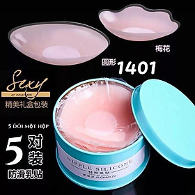Hộp 5 đôi dán nhũ silicon siêu mềm
