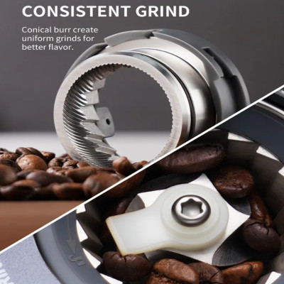 Máy xay hạt cà phê Espresso cao cấp Shardor BD-CG018, 2 giá Portafilter 53 và 58mm, công suất 165W - Hàng chính hãng, bảo hành 12 tháng