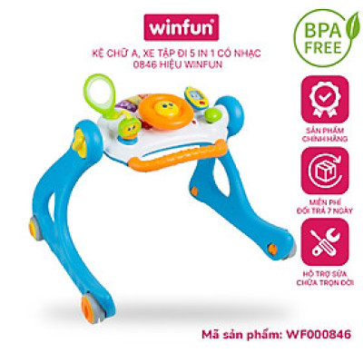 Đồ chơi Kệ chữ A kết hợp xe tập đi, bàn tập đứng cho bé có nhạc 3 tin 1 - Winfun 0846 cho bé sơ sinh tới 3 tuổi