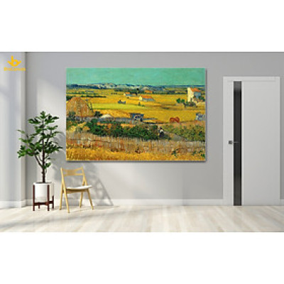 Tranh in canvas - Vụ Thu Hoạch danh họa Van Gogh