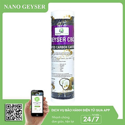 Lõi lọc nước số 3 máy Ecotar, Lõi CBC Nano Geyser, dùng cho máy Geyser Eco Max, Crystal, Ecotar 2, Ecotar 3, Ecotar 5, Ecotar 6 - Hàng Chính Hãng