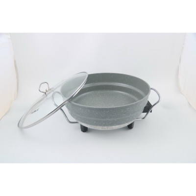 Nồi lẩu, chảo lẩu 3.5Lit men chống dính có thể chiên xào nấu FUJIKA có khung tay cầm chắc chắn, công suất 1350W-Hàng chính hãng, màu ngẫu nhiên