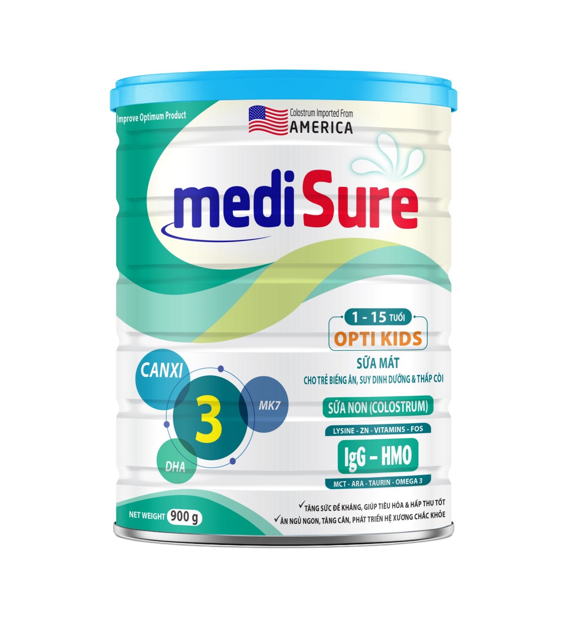 Sữa Medisure Otikids Số 3 (1 - 15 TUỔI) 900GR