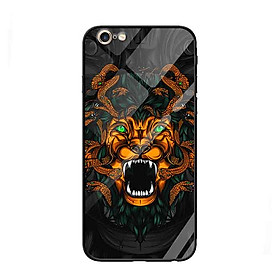 Ốp lưng kính cường lực cho iPhone 6 /6s Nền Rắn Sư Tử - Hàng Chính Hãng