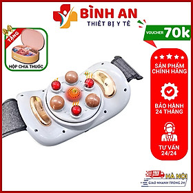 ￼Đai Massage Bụng Bi Đá Kết Hợp Hồng Ngoại Hỗ Trợ Giảm Mỡ Bụng Xoa Bóp Cổ Vai Gáy Lưng Đùi BH 1 năm - Podi92