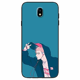 Ốp lưng dành cho Samsung J7 Pro mẫu Cậu Bé Tai Nghe Đỏ
