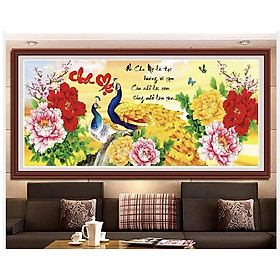 Tranh thêu kín Cha mẹ VS8035, kích thước 110 x 50 cm