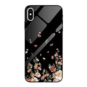 Ốp lưng kính cường lực cho iPhone Xs Max Nền Hoa Ngũ Sắc - Hàng Chính Hãng